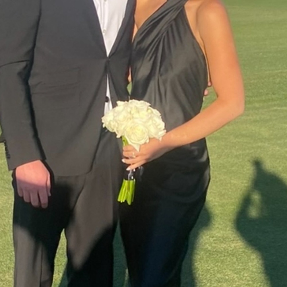 Show Me Your MuMu Black Satin Jasmine Halter Midi Dress